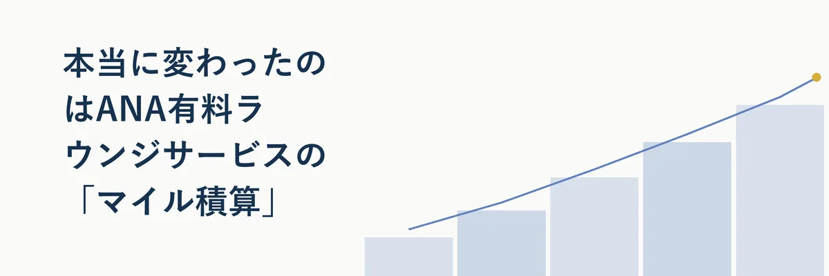 ANA有料ラウンジサービスの料金改定とマイル積算終了を示す比較表イメージ