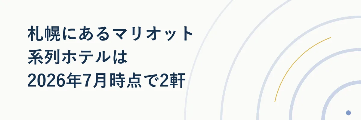 札幌市内の地図上にマリオット系列ホテル2軒の位置関係を示したイメージ図