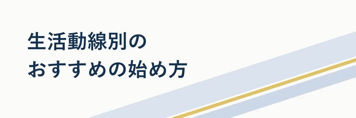 通勤・買い物・ネット通販・スキマ時間など生活動線別のポイ活の始め方を示す比較イメージ画像