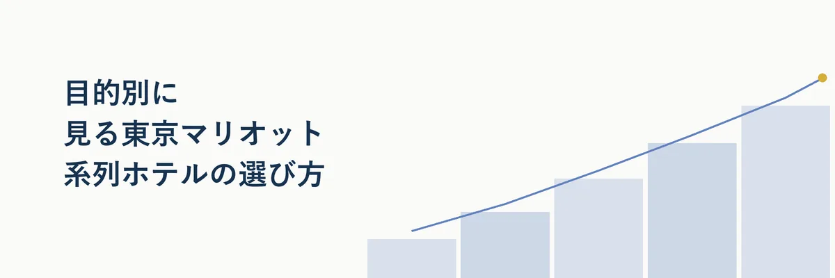 出張・記念日・エリート修行など目的別に東京マリオット系列ホテルを選ぶイメージ