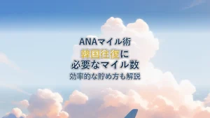 ANAマイルで韓国往復｜必要マイル数の考え方・予約手順・貯め方まで解説