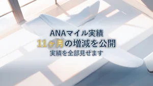【ANAマイル実績公開】11ヶ月の増減を全部見せます