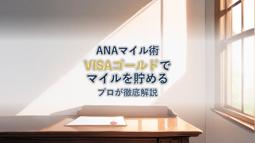 ANAマイル術VISAゴールドでマイルを貯めるプロが徹底解説