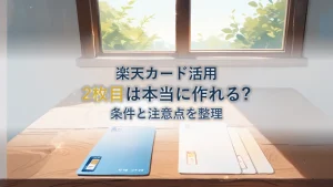 楽天カード2枚目は作れる?条件と注意点を徹底解説
