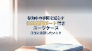 USB付きスーツケース選び|BARGOCHの仕様と確認したいこと